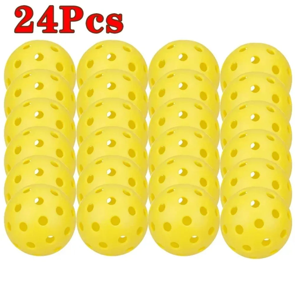 Pickleball 74MM Durable 40 Holes Outdoor 6/12/24Pcs 26g Outdoor for Competition pickleball Packs of Pickleballs Daily Trainer