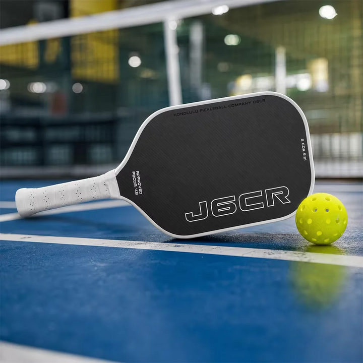 Carbon fiber pickleball paddle, rough surface, dynamic PowerFlex technology, foam core, US Postal Service certified pickleball p
