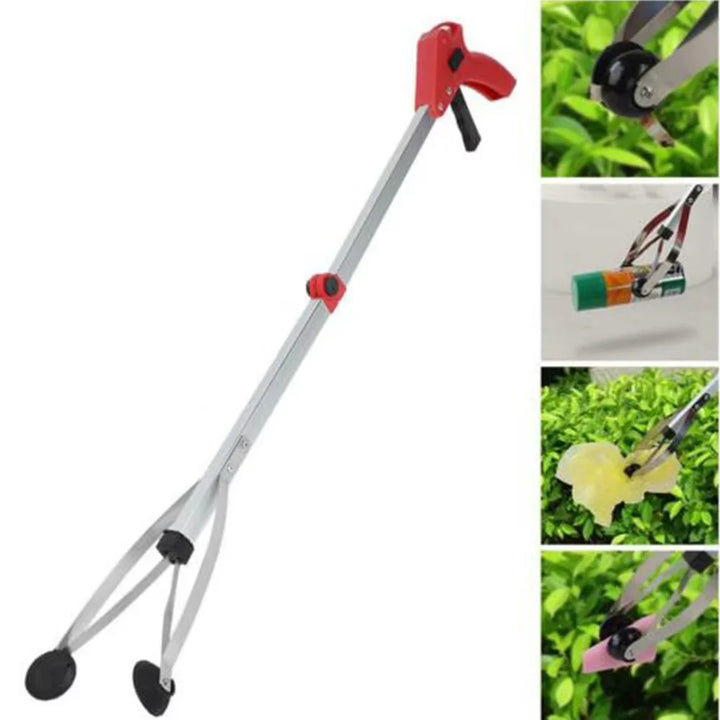 NovaSphere 80cm Garbage Picker Gripper Tool, 360° Rotating Clip Trash Grabber, Foldable Lightweight Aluminum Reacher for Outdoor Cleaning Waste Pickup