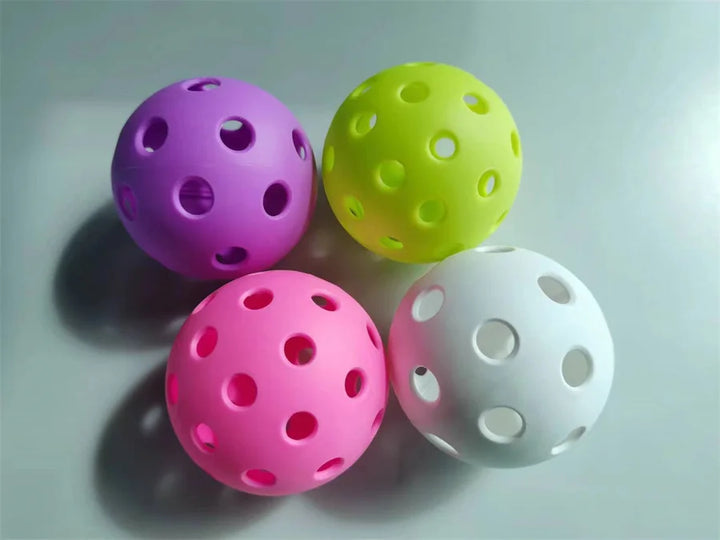 Durable 26 Holes Pickleballs Colorful Indoor Outdoor Training Paddle Ball 6/12/24Pcs Pickleball for Competition and Practice
