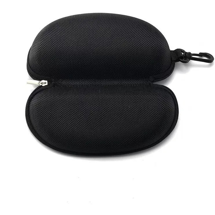 1PC 2025 new sports anti glasses box EVA zipper box Oxford cloth glasses box portable hook 2030