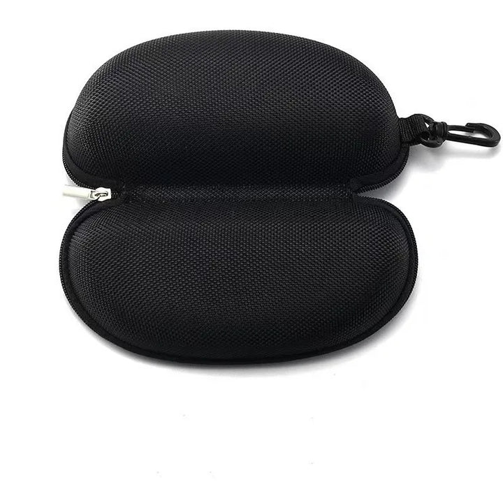 1PC 2025 new sports anti glasses box EVA zipper box Oxford cloth glasses box portable hook 2030