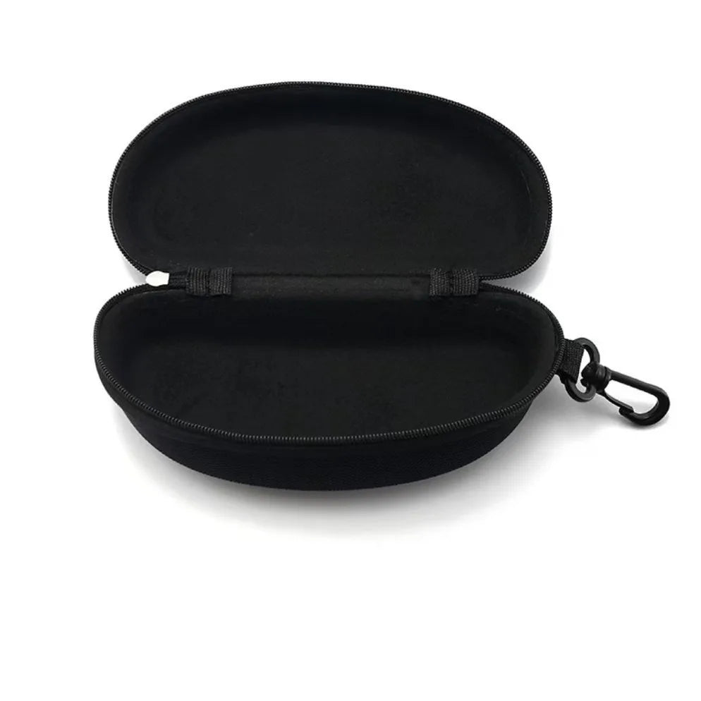 1PC 2025 new sports anti glasses box EVA zipper box Oxford cloth glasses box portable hook 2030