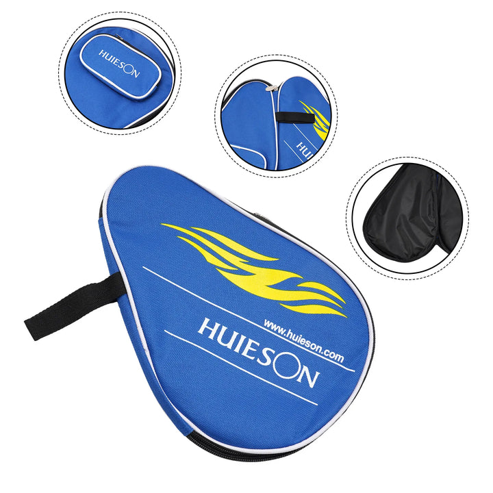 Table Tennis Racket Bag 30x20cm Oxford Cloth Ping Pong Paddle Case with Sponge Protection, Portable Storage for Rackets Balls Accessories