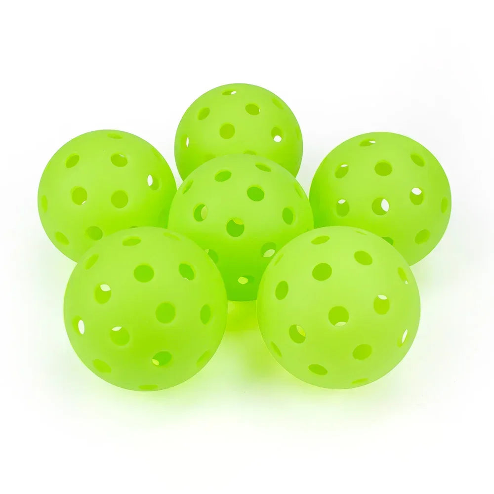 Pickleball 74MM Outdoor Pickleballs 6/12/24 Pack - Durable 40 Hole PP+PE Balls, 26g Competition Training Balls for Outdoor Pickleball Sports