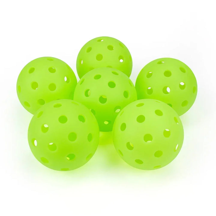 Pickleball 74MM Outdoor Pickleballs 6/12/24 Pack - Durable 40 Hole PP+PE Balls, 26g Competition Training Balls for Outdoor Pickleball Sports