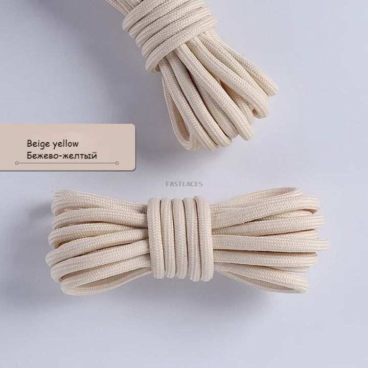 Fashion Round Shoelaces Polyester Solid Classic For Yezy Sports Boot Bold Shoeslace Sneaker Shoe Lace Shoes Strings 1Pair