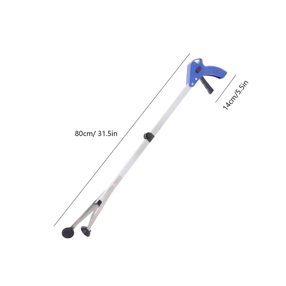 NovaSphere 80cm Garbage Picker Gripper Tool, 360° Rotating Clip Trash Grabber, Foldable Lightweight Aluminum Reacher for Outdoor Cleaning Waste Pickup