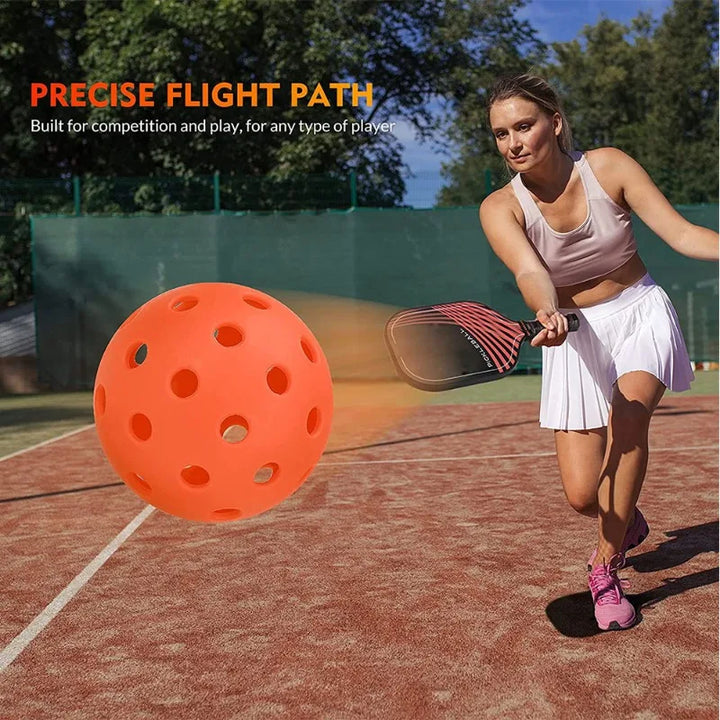 6/12/24PCS Pickleball 74MM Durable 40 Holes Outdoor Training Pickleball Accessories  Standard Pickle Balls for Competition 26g