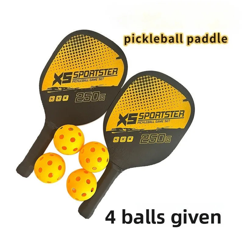 Pickleball Rackets Set Pickleball Paddle Set of 2 Rackets &amp; 4 Pickleballs Balls Pickle-Ball Racquet with Balls Sports Accessory
