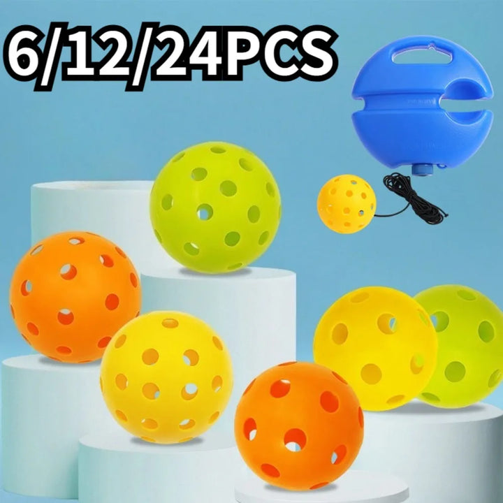 Pickleball 74MM Durable 40 Holes Outdoor 6/12/24Pcs 26g Outdoor for Competition pickleball Packs of Pickleballs Daily Trainer