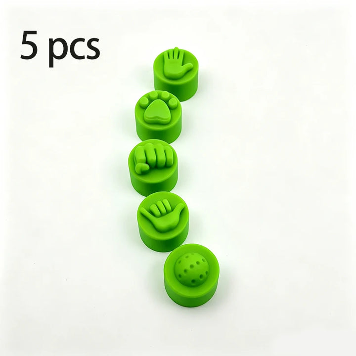 5pcs Color-Coded Pickleball Paddle End Caps Suitable for Paddles, Hot- Durable Balance Enhancing Handle Tips with Slap Cap, Comp