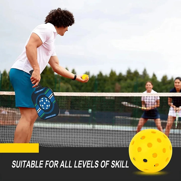 Pickleball 74MM Outdoor Pickleballs 6/12/24 Pack - Durable 40 Hole PP+PE Balls, 26g Competition Training Balls for Outdoor Pickleball Sports