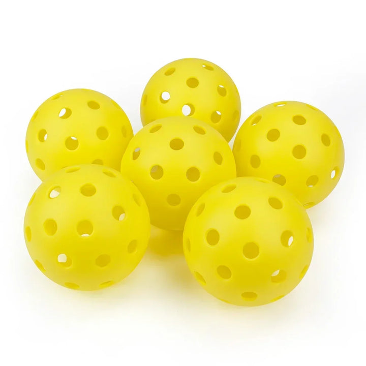 Pickleball 74MM Outdoor Pickleballs 6/12/24 Pack - Durable 40 Hole PP+PE Balls, 26g Competition Training Balls for Outdoor Pickleball Sports