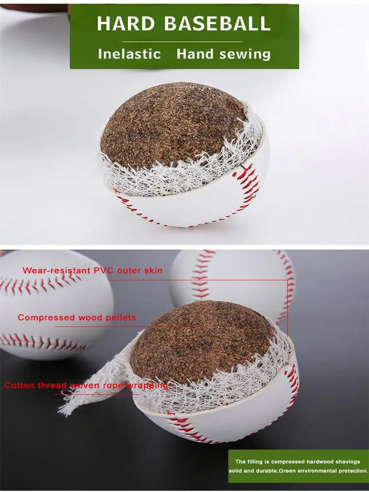 Baseball Training Ball Set 7cm PVC Soft Safety Practice Balls 145g Handmade for Kids &amp; Adults - Durable Match &amp; Exercise Baseballs
