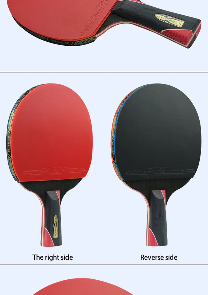 HuIESON Professional Carbon Table Tennis Bat Racket 6 7 8 Star Ping Pong Paddle for Beginner &amp; Advanced Players with Lightweight Grip