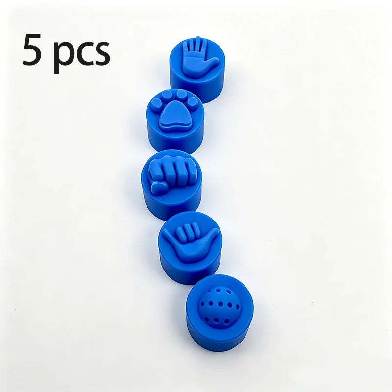 5pcs Color-Coded Pickleball Paddle End Caps Suitable for Paddles, Hot- Durable Balance Enhancing Handle Tips with Slap Cap, Comp