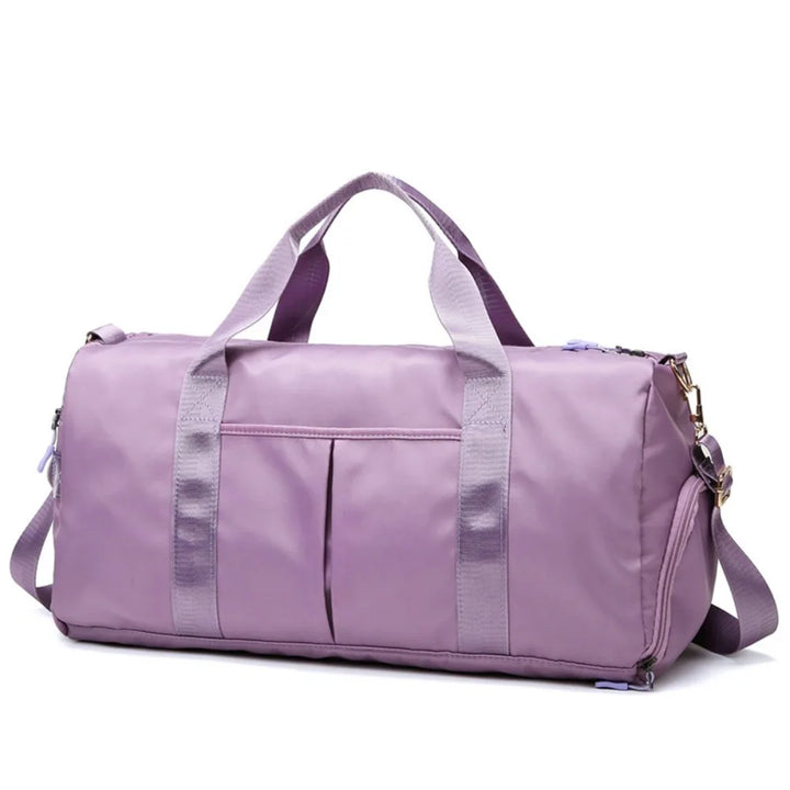 Outdoor Waterproof Nylon Sports Gym Bags Men Women Training Fitness Travel Handbag Yoga Mat Sport Bag with shoes Compartment