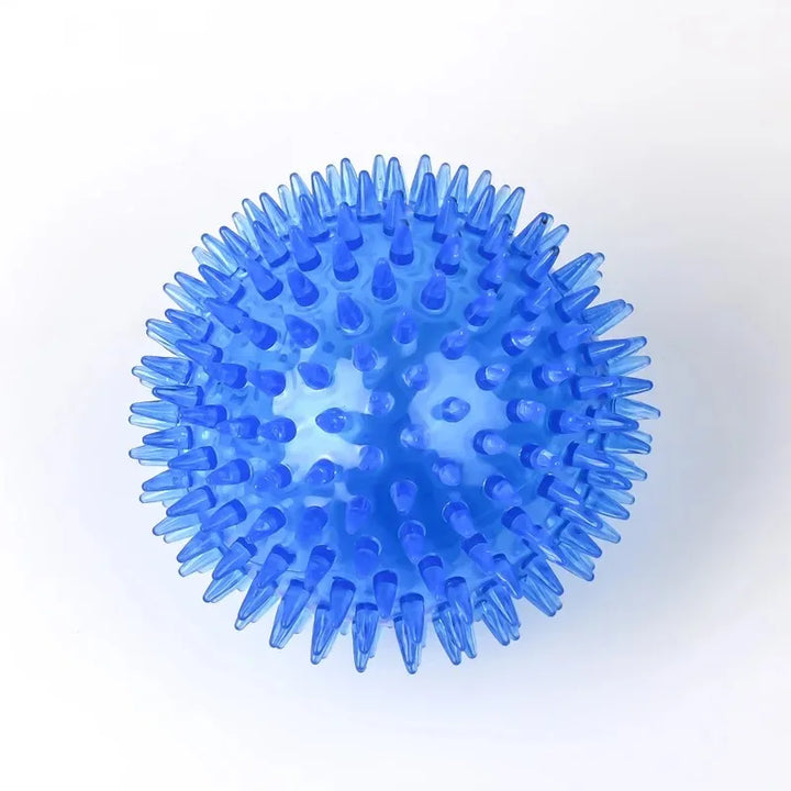 Pet Dog &amp; Cat Squeaky Ball Toys, TPR Rubber Teeth Cleaning Chew Ball, Polka Sounding Training Toy for Puppies &amp; Dogs, Durable Dental Exercise Toy