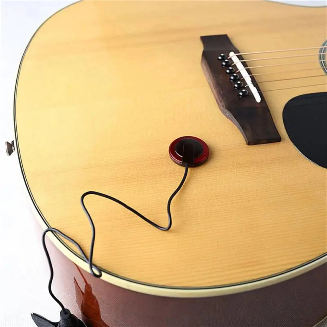 Professional Piezo Contact Mic Pickup Quick-Clip, Guitar/Violin/Banjo/Mandolin/Ukulele Transducer | Durable Plastic-Metal, High Sensitivity Sound