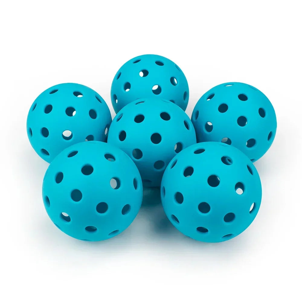 Pickleball 74MM Outdoor Pickleballs 6/12/24 Pack - Durable 40 Hole PP+PE Balls, 26g Competition Training Balls for Outdoor Pickleball Sports