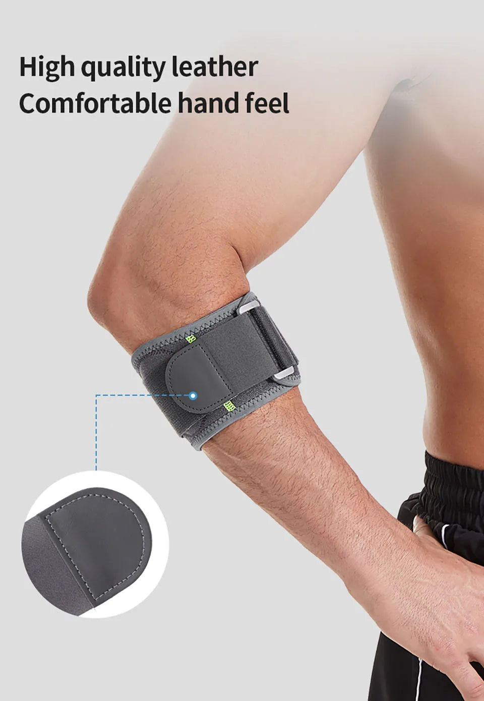 GTUBIKE Tennis Elbow Strap Compression Brace Forearm Support Band Pain Relief Adjustable Knit Polyester for Sports Injury Recovery &amp; Support