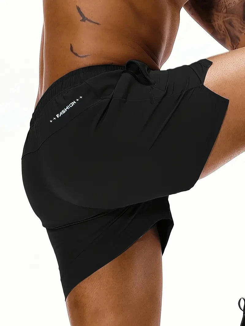 Men 2025 New  Summer Beach New Models Solid Color Fashion Leisure Comfortable Elastic Waist Double Pockets Cool Sports Shorts