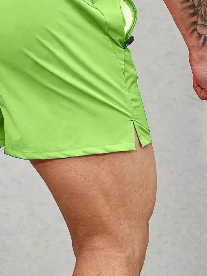 Men 2025 New  Summer Beach New Models Solid Color Fashion Leisure Comfortable Elastic Waist Double Pockets Cool Sports Shorts