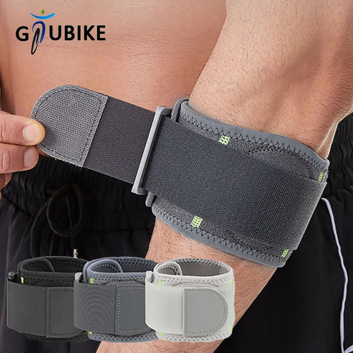 GTUBIKE Tennis Elbow Strap Compression Brace Forearm Support Band Pain Relief Adjustable Knit Polyester for Sports Injury Recovery &amp; Support