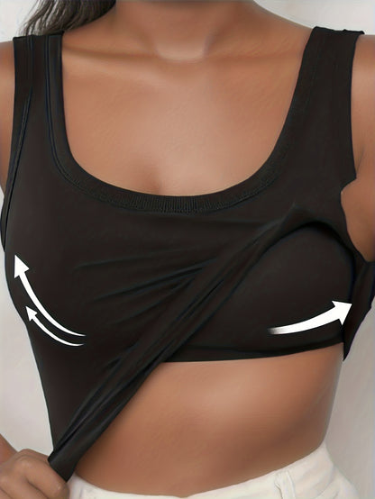 Set of 4 Women'S Sports Tank Tops Featuring Wide Shoulder Straps, Integrated Chest Padding, And a Easy Yet Stylish Casual Sports Design