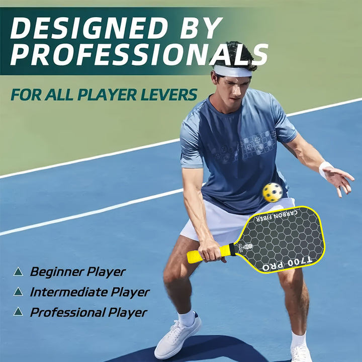 Pickleball Paddle – Frosted Surface Spin &amp; Control, 16mm Honeycomb Core for Power, Precision &amp; Advanced Competitive Performance Play