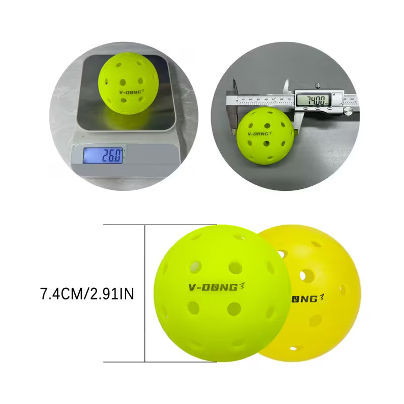 12 High-Bounce 40-Hole Pickleballs Set – Seamless Durable Outdoor Training Balls for Consistent Flight, High Visibility &amp; Long-Lasting Play
