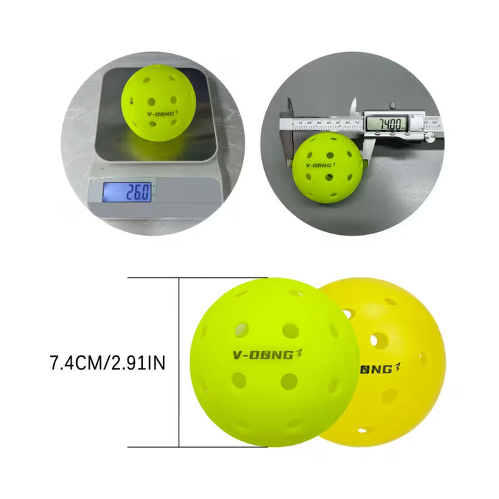 12 High-Bounce 40-Hole Pickleballs Set – Seamless Durable Outdoor Training Balls for Consistent Flight, High Visibility &amp; Long-Lasting Play