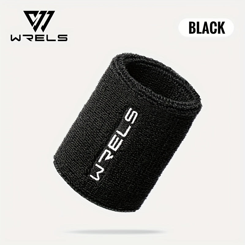 1pc-2pcs WRELS Unisex Sports Wristbands - Windproof Anti-Perspirant Sweat-Wicking with Wool Loops, Flexible Lightweight Breathable & Absorbent for Fitness, Basketball, Gym, Outdoor Activities (Grey/Black), Gym Accessories | M