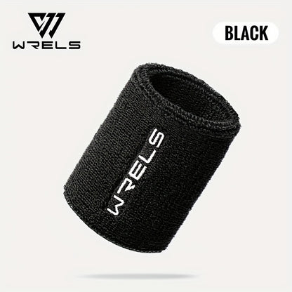 1pc-2pcs WRELS Unisex Sports Wristbands - Windproof Anti-Perspirant Sweat-Wicking with Wool Loops, Flexible Lightweight Breathable & Absorbent for Fitness, Basketball, Gym, Outdoor Activities (Grey/Black), Gym Accessories | M
