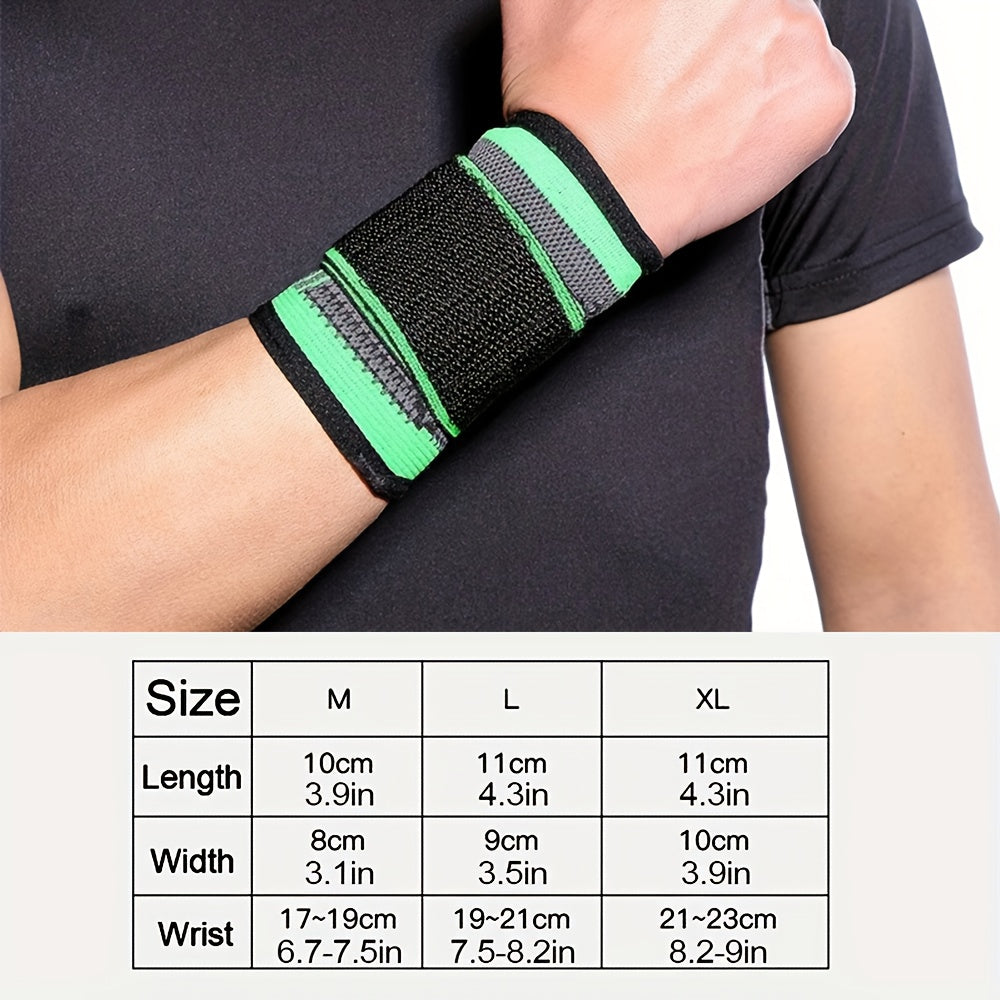 2pcs Adjustable Wrist Compression Strap & Wrist Brace for Fitness, Weightlifting, Wrist Care - Sport Wristband Wrist Support for Men & Women