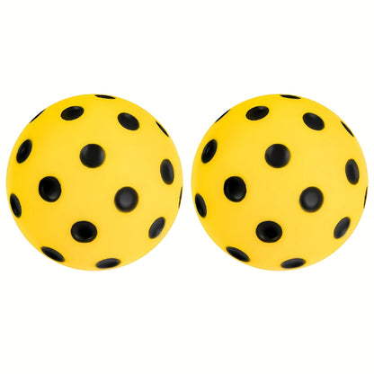 2pcs Silent Pickleball Balls | Foam Pickleball Balls for Indoor or Outdoor Practice, Quiet Set, Noise Reducing, Soft, Durable, True Bounce, High Elasticity, Available in Yellow and Green