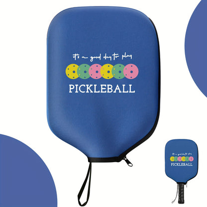 A Pickleball Paddle Cover, Durable Neoprene Paddle Cover Fits Universal 8.46 X 11.2 Inch Zippered Paddle Cover Paddle Storage Bag, Suitable for USAPA Standard Pickleball Paddles