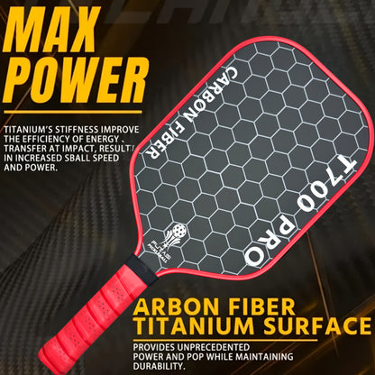 Pickleball Paddle with Rough Frosted Surface Texture for Maximum Spin and Control and Added Power - Polypropylene Honeycomb Core Pickleball Paddle 16 Thickened Pickleball Paddle