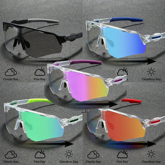 YUKY Men'S 25th Anniversary Photochromic Glasses | Color-Shifting Lenses, Lightweight Semi-Rimless Frame, Ideal for Casual, Activities, Parties & | Stylish Frame Design, Polycarbonate Material, Without Battery