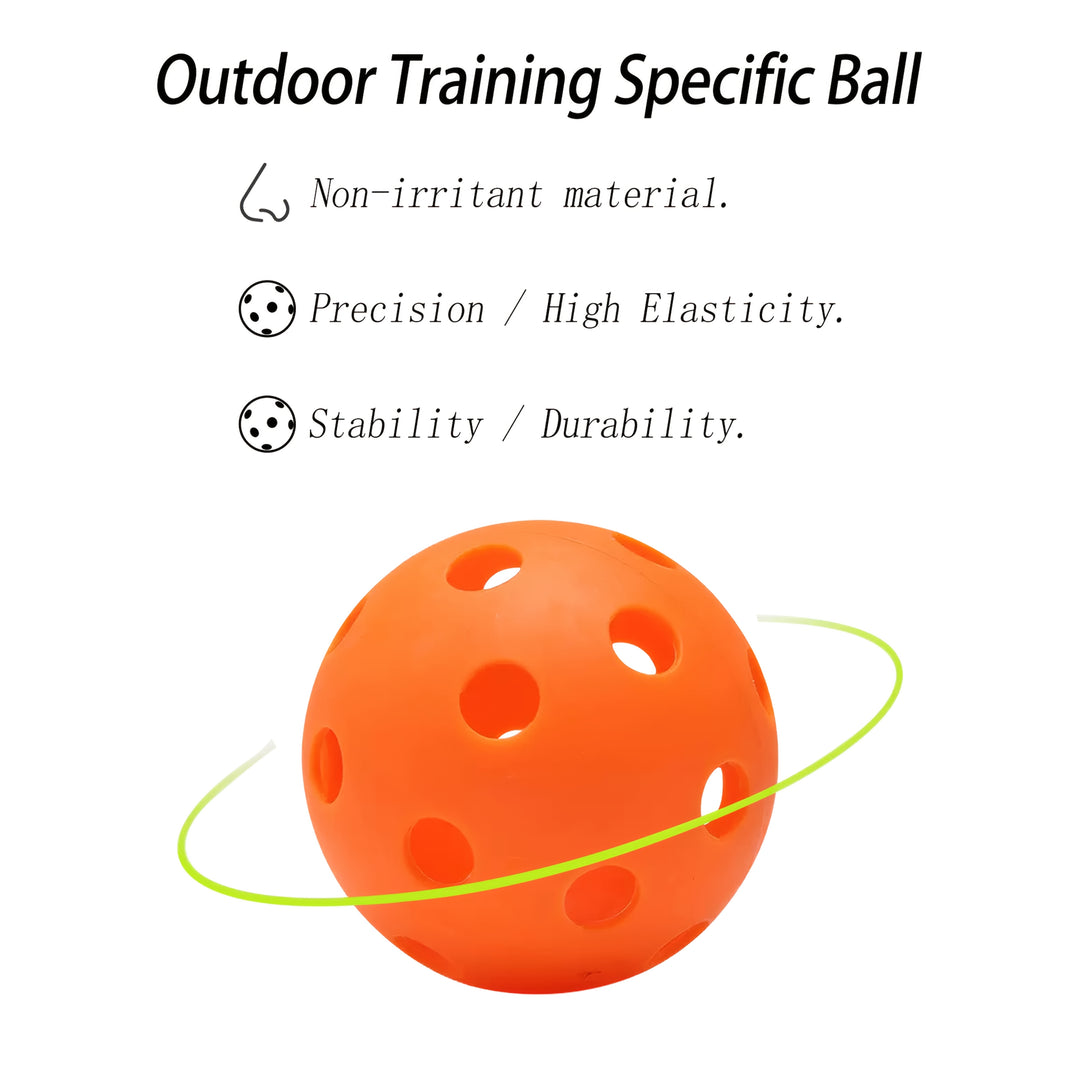 9pcs Multi-Color 26-Hole Indoor Pickleball Balls Set – Beginner Training Durable Lightweight Indoor Practice Balls Pack