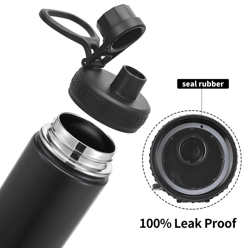 22oz/650ml Insulated Water Bottle with Straw, Stainless Steel Leak Proof Sports Water Flask, Double Walled Vacuum Metal Water Bottle