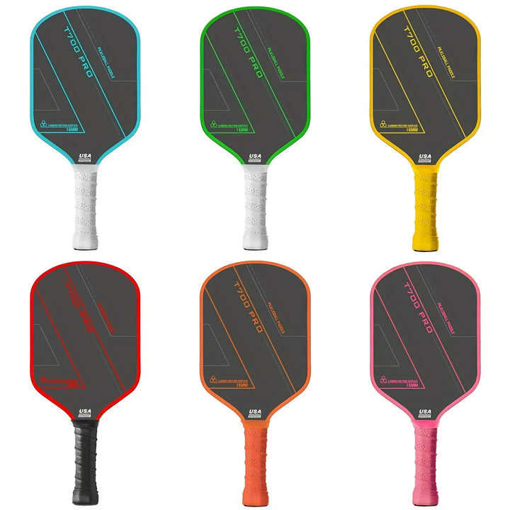 T700 Carbon Fiber Pickleball Paddle – Matte Surface Lightweight Wide Body Paddle with Honeycomb Core for Beginners, Training &amp; Competitive Play