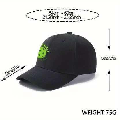 1pc "Pickleball Play" Printed Snapback Baseball Cap, Unisex Outdoor Sports Style, Ideal Gift for Weddings, Parties, Birthdays, Essential for Pickleball Enthusiasts, Casual and Versatile, Fashionable Trend