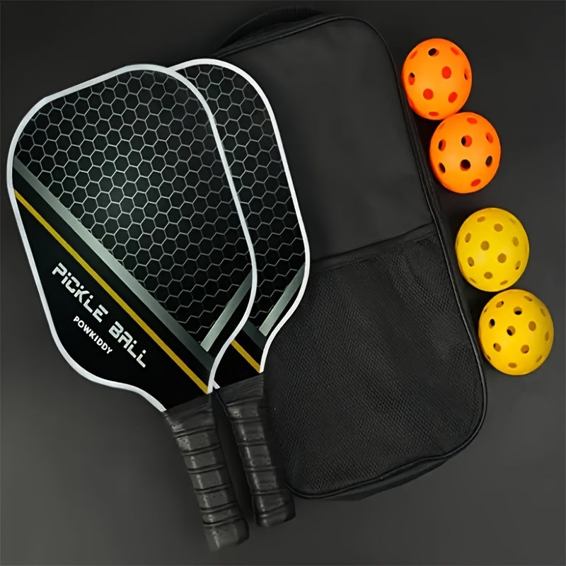 Premium Graphite Carbon Pickleball Paddle Set – Lightweight Honeycomb Core Paddles for Power, Control &amp; Spin Durable Professional Performance Set