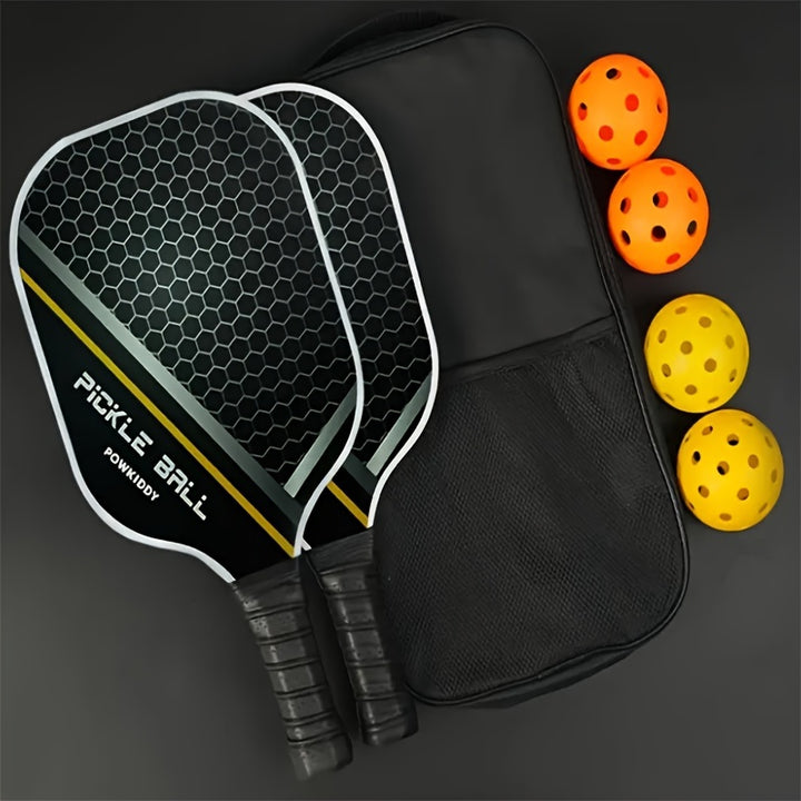 Premium Graphite Carbon Pickleball Paddle Set – Lightweight Honeycomb Core Paddles for Power, Control &amp; Spin Durable Professional Performance Set