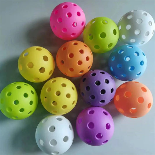 3pcs Pickleball Balls, 40 Holes Colorful, Durable 72mm Training Ball for Practice and Entertainment, Suitable for Beginners, Sports Equipment, Outdoor Fun, Durable Material