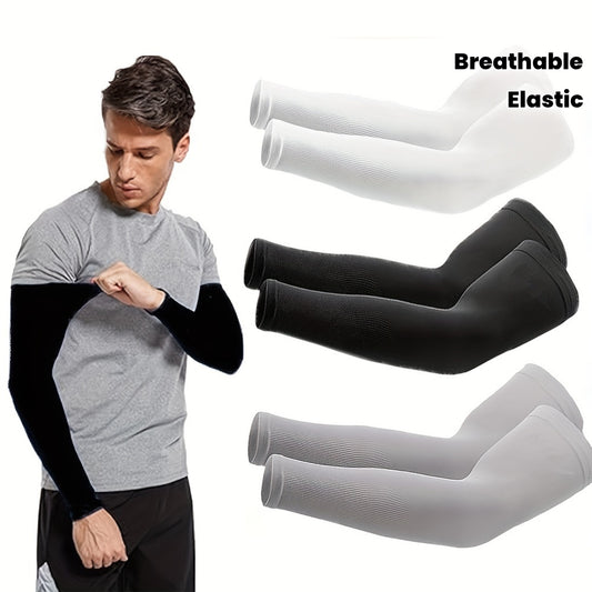 3 Pairs Cooling Arm Sleeves | Breathable Elastic Quick-Dry Fabric, Ideal for Summer for Sports And Cycling