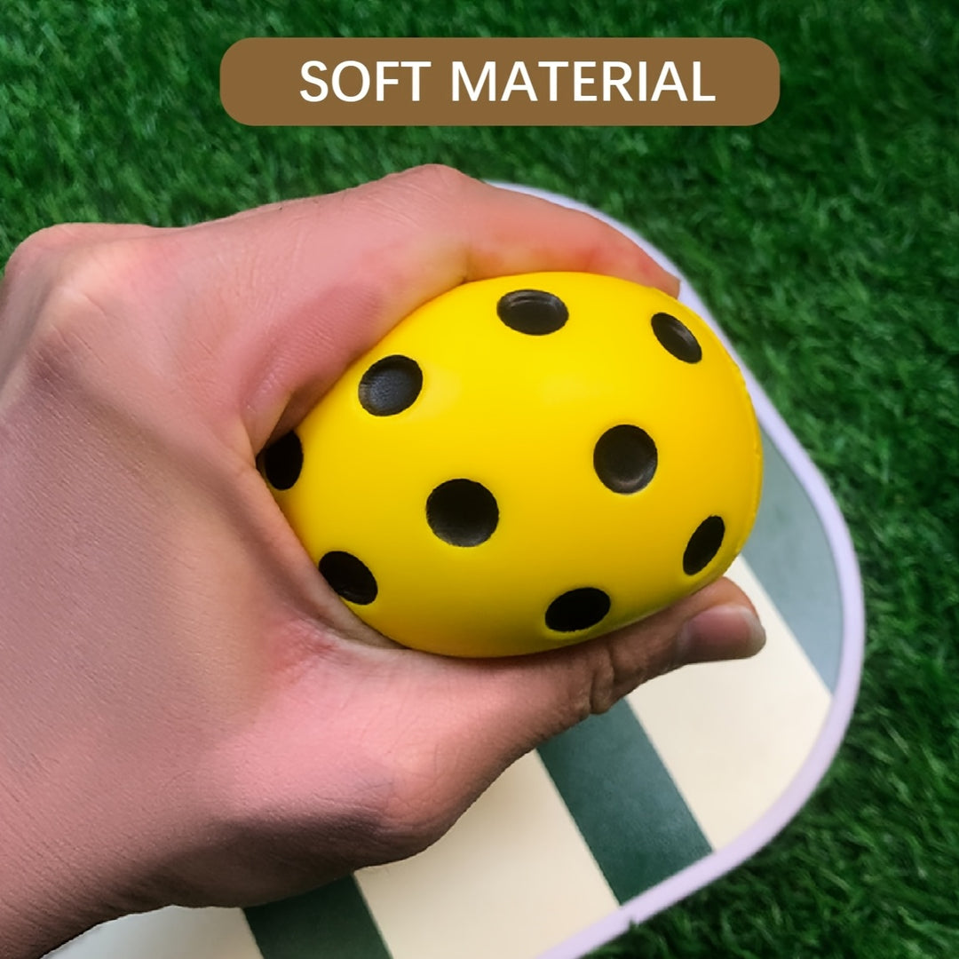 2pcs Silent Foam Pickleball Balls – Durable Quiet Training Balls for Indoor/Outdoor Practice with True Bounce (Yellow/Green)