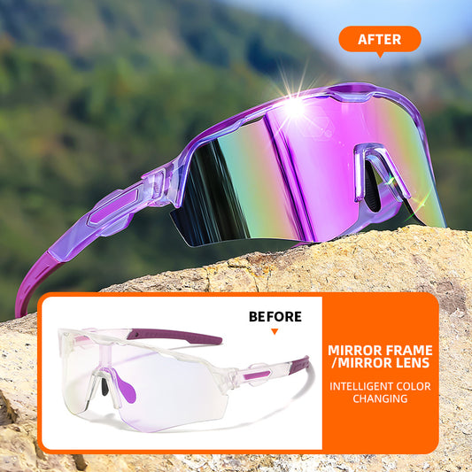 Photochromic Glasses That Change Color for Both Men And Women - Featuring Large PC Lenses, a Composite Frame, UV400 Protection, Perfect for Outdoor Activities, Driving, And Fishing, with | Large Glasses | Composite Frame Eyew